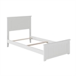 Leo & Lacey Twin XL Wood Foundation Bed with Matching Footboard in White
