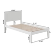 Leo & Lacey Contemporary Twin Solid Wood Platform Bed in White