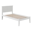 Leo & Lacey Contemporary Twin Solid Wood Platform Bed in White