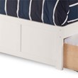 Leo & Lacey Twin Wood Platform Bed with Footboard and Storage Drawers in White