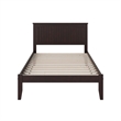 Leo & Lacey Contemporary Full Solid Wood Platform Bed in Espresso