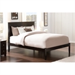 Leo & Lacey Contemporary Full Solid Wood Platform Bed in Espresso