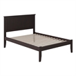 Leo & Lacey Contemporary Full Solid Wood Platform Bed in Espresso