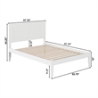 Leo & Lacey Contemporary Full Solid Wood Platform Bed in White