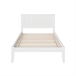 Leo & Lacey Contemporary Full Solid Wood Platform Bed in White