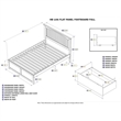 Leo & Lacey Full Wood Platform Bed with Footboard & Storage Drawers in Espresso