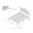 Leo & Lacey Contemporary Queen Solid Wood Platform Bed in White