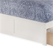 Leo & Lacey Queen Wood Platform Bed with Footboard and Storage Drawers in White