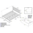 Leo & Lacey Queen Wood Platform Bed with Footboard and Storage Drawers in White