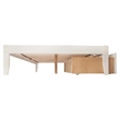 Leo & Lacey Queen Wood Platform Bed with Footboard and Storage Drawers in White