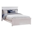 Leo & Lacey Queen Wood Foundation Bed with Matching Footboard in White