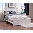 Leo & Lacey Queen Wood Foundation Bed with Matching Footboard in White
