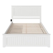 Leo & Lacey Queen Wood Platform Bed with Matching Footboard and Drawers in White