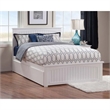 Leo & Lacey Queen Wood Platform Bed with Matching Footboard and Drawers in White