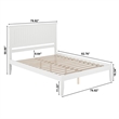 Leo & Lacey Contemporary King Solid Wood Platform Bed in White