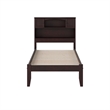 Leo & Lacey Twin Solid Wood Platform Bookcase Bed in Espresso
