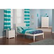 Leo & Lacey Contemporary Twin XL Solid Wood Platform Bed in White
