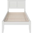 Leo & Lacey Contemporary Twin XL Solid Wood Platform Bed in White