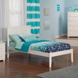 Leo & Lacey Contemporary Twin XL Solid Wood Platform Bed in White
