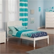 Leo & Lacey Contemporary Twin Solid Wood Platform Bed in White