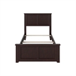 Leo & Lacey Twin Wood Foundation Bed with Matching Footboard in Espresso