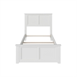 Leo & Lacey Twin Wood Foundation Bed with Matching Footboard in White