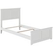 Leo & Lacey Twin Wood Foundation Bed with Matching Footboard in White