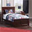 Leo & Lacey Twin Wood Foundation Bed with Matching Footboard in Walnut