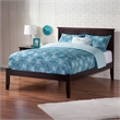 Leo & Lacey Contemporary Full Solid Wood Platform Bed in Espresso
