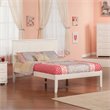 Leo & Lacey Contemporary Full Solid Wood Platform Bed in White