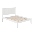 Leo & Lacey Contemporary Full Solid Wood Platform Bed in White