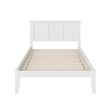 Leo & Lacey Contemporary Full Solid Wood Platform Bed in White