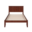 Leo & Lacey Contemporary Full Solid Wood Platform Bed in Walnut