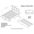 Leo & Lacey Full Wood Platform Bed with Footboard and Twin Trundle in Walnut