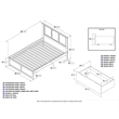 Leo & Lacey Full Wood Platform Bed with Footboard and Storage Drawers in White