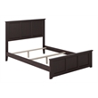 Leo & Lacey Full Wood Foundation Bed with Matching Footboard in Espresso