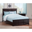 Leo & Lacey Full Wood Foundation Bed with Matching Footboard in Espresso