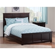 Leo & Lacey Full Wood Foundation Bed with Matching Footboard in Espresso