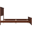 Leo & Lacey Full Wood Foundation Bed with Matching Footboard in Walnut