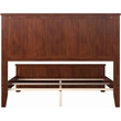 Leo & Lacey Full Wood Foundation Bed with Matching Footboard in Walnut