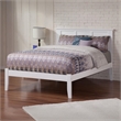 Leo & Lacey Contemporary Queen Solid Wood Platform Bed in White