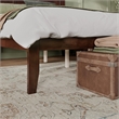 Leo & Lacey Contemporary Queen Solid Wood Platform Bed in Walnut