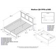 Leo & Lacey Queen Wood Platform Bed with Footboard & Storage Drawers in Espresso