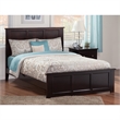 Leo & Lacey Queen Wood Foundation Bed with Matching Footboard in Espresso