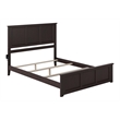 Leo & Lacey Queen Wood Foundation Bed with Matching Footboard in Espresso