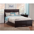 Leo & Lacey Queen Wood Foundation Bed with Matching Footboard in Espresso