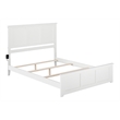 Leo & Lacey Queen Wood Foundation Bed with Matching Footboard in White