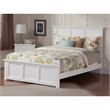 Leo & Lacey Queen Wood Foundation Bed with Matching Footboard in White