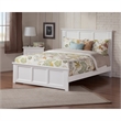 Leo & Lacey Queen Wood Foundation Bed with Matching Footboard in White