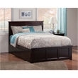 Leo & Lacey Queen Platform Bed with Footboard & Storage Drawers in Espresso